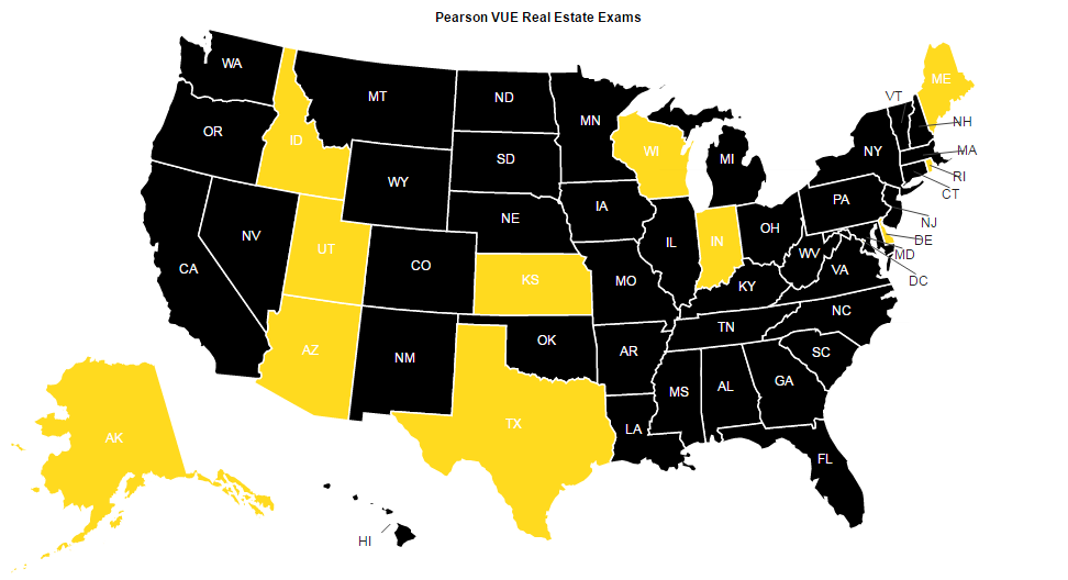 Pearson Broker Education States Map